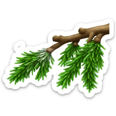 Christmas tree branch sticker