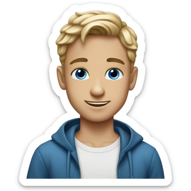 blue eyed boy with earrings sticker