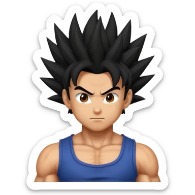 a boy in dragon ball style sticker