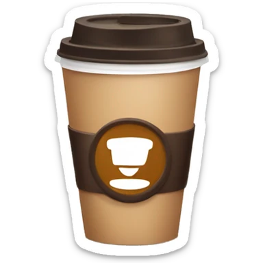 a cup of coffee to go sticker