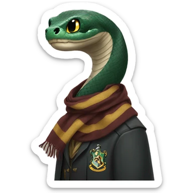 Snake wearing scarf hogwarts sticker