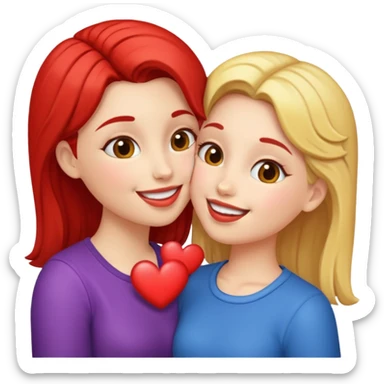 to girls kissing  sticker