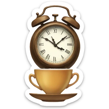 clock that tea  sticker
