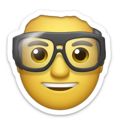 Lelis Vercellesi con gafas de aumento sticker