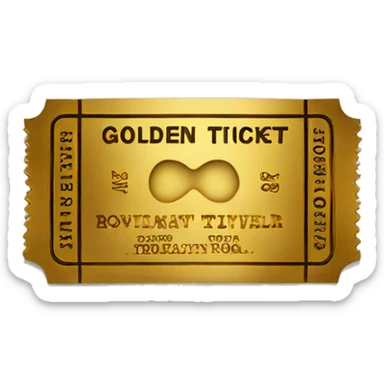 golden ticket sticker