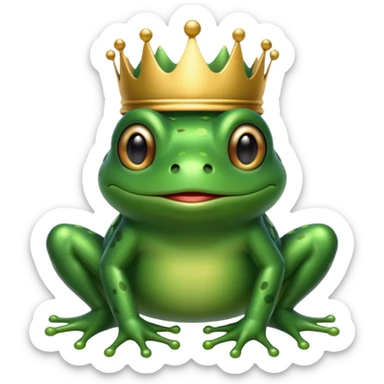 tạo cho tôi emoji tạo hình của công chúa trong hoàng tử ếch sticker