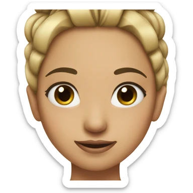 a girl with eyelashes and ponytail sticker