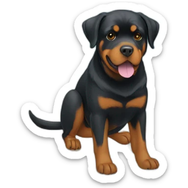 Rottweiler-Beach sticker