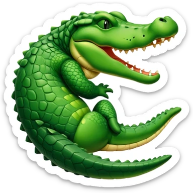 Alligator sleeping sticker