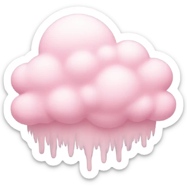 pastel pink wispy cloud sticker