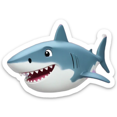 A shark under peppa pig sticker