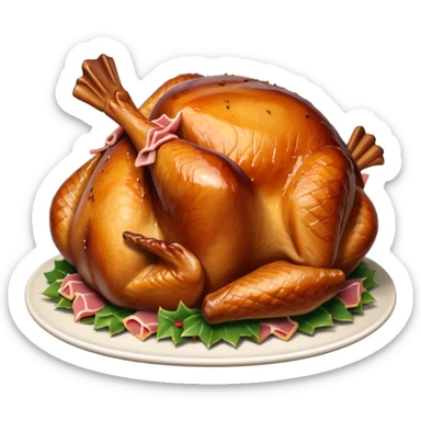 Christmas Roast potato and turkey and ham  sticker