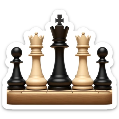chess white and black sticker