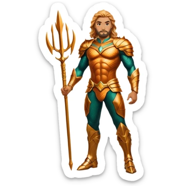 aquaman full armor standing sticker
