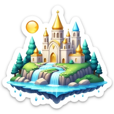  epic divine glistening glossy shiny glittery scenery  sticker