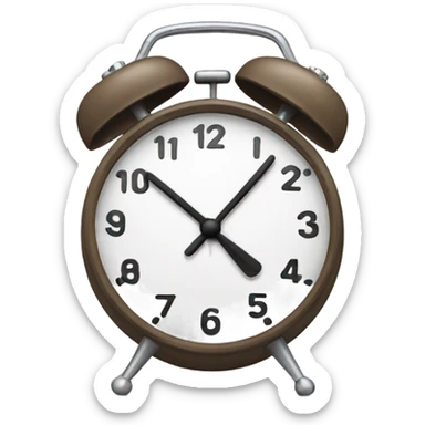 White alarm clock sticker