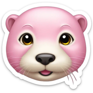 a light pink otter sticker