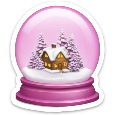 pink snowglobe sticker