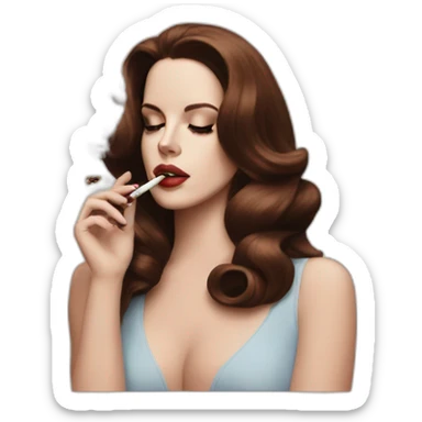 Lana del rey smoking  sticker