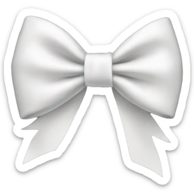White bow sticker