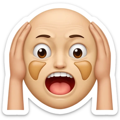 Person holding groin make person hold it  sticker