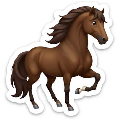 Dark brown horse sticker
