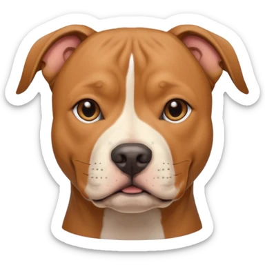 light brown American Staffordshire Terrier facing forwards, head and shoulders sticker