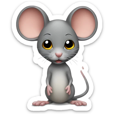 MOUSE WAS SICK  sticker