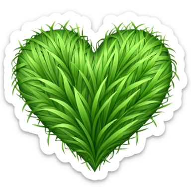 Coração verde erva doce sticker