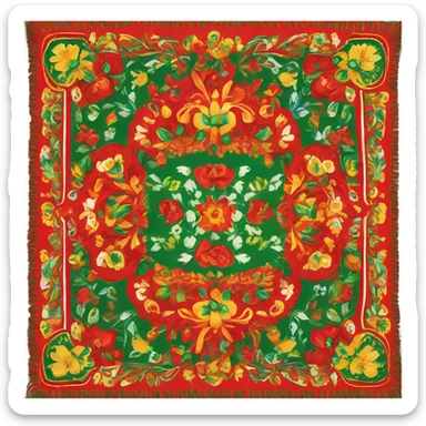 Russian traditional headscarf  sticker