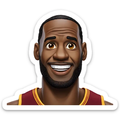 silly lebron james sticker
