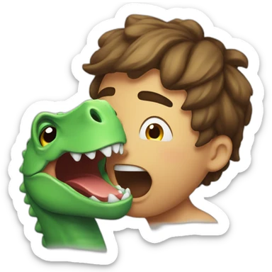 Crying with Laughing dinosaur sticker