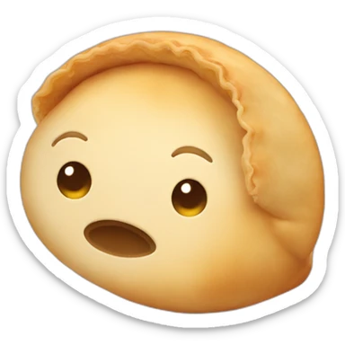 shy face empanada sticker