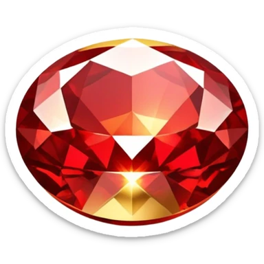 red and gold sparkly shimmering gems sticker