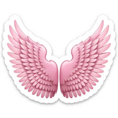 pink angel wings cute sticker
