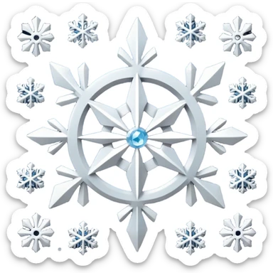 StarTrek logo with a snowflake behind it sticker