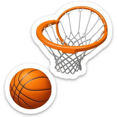 airball missed basketball shot sticker