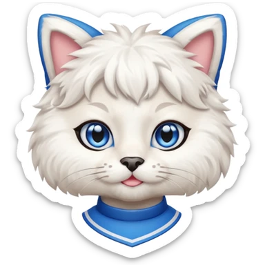 cheerleader cat with pom pom sticker