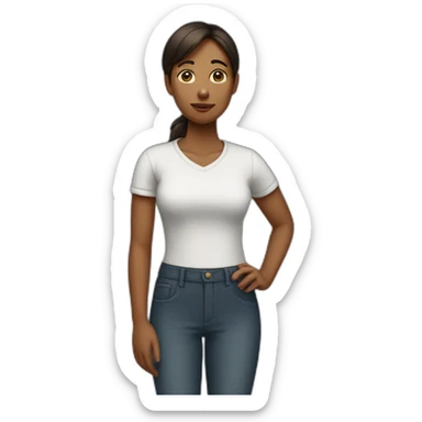 Woman with hand on hip sticker