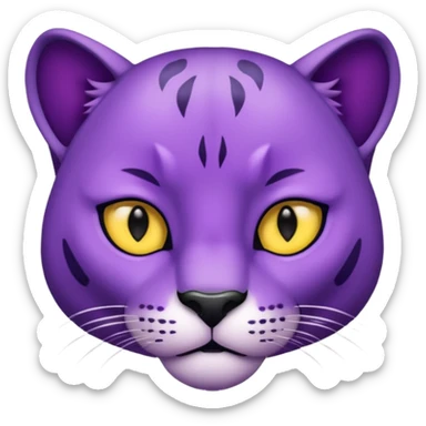 Purple Panther face turned to the slight right sticker