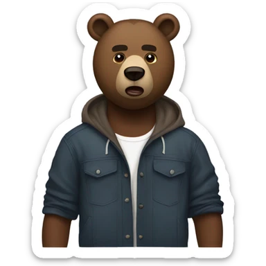 Kanye West as a bear sticker