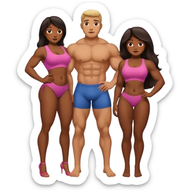 naked man with big dick fucking a big booty women sticker