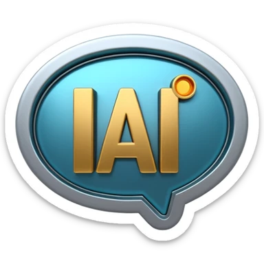  AI letters inside a speech bubble sticker