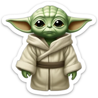 Bébé yoda avec du adidas sticker