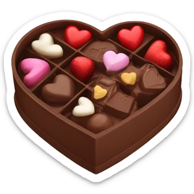 heart chocolate box sticker