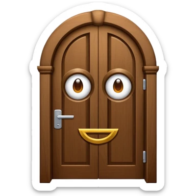 porta única de madeira arredondada no topo, sem rosto, elegante, sem lateral sticker