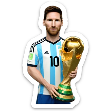 messi y la copa del mundo sticker