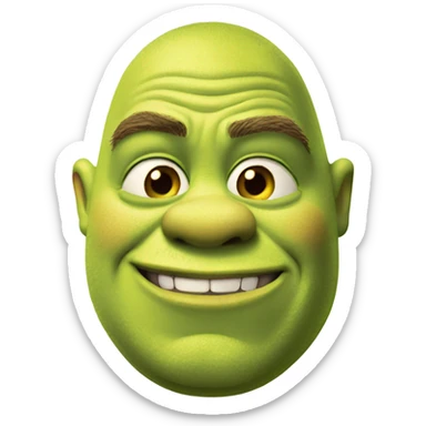 shrek smirking sticker