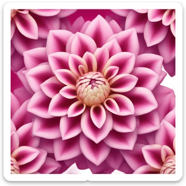 Pink dahlia flower  sticker