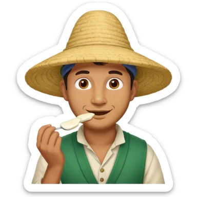 some guy eating 1kg of mozzarella, make it nepalese sticker